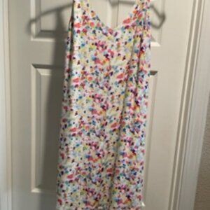 Cabi Ditsy Watercolor Slip Dress, # 321, Size Small, EUC